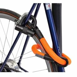 Antivol Tex-Lock Eyelet S 80 Cm Certifié Sold Secure Et ART2 -Promos Accessoires guidon Magasin antivol tex lock eyelet u orange 2