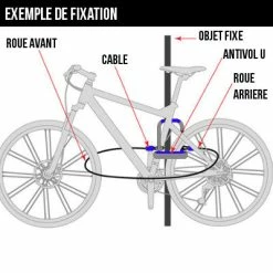 Antivol U Et Câble Avec Alarme Pour Vélo Maxi Oxford -Promos Accessoires guidon Magasin antivol u et cable avec alarme pour velo maxi oxford full 3