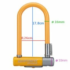 Antivol Vélo Kryptolok Mini 7 Orange - Kryptonite -Promos Accessoires guidon Magasin antivol velo kryptolok mini 7 orange kryptonite full 6