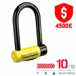 Antivol Vélo U à Clé New York Fahgettaboudit Mini Kryptonite -Promos Accessoires guidon Magasin antivol velo u a cle new york fahgettaboudit mini kryptonite full