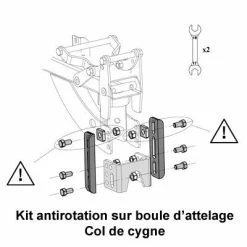 Mottez Kit Antirotation Pour Boule D'attelage -Promos Accessoires guidon Magasin kit antirotation pour boule d attelage full 3
