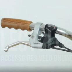 Brandless Poignées De Vélo Vintage Caramel Avec Creux 110 Mm -Promos Accessoires guidon Magasin poignees de velo vintage caramel avec creux 110 mm full 3