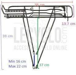 Monz Porte Bagage Arrière Noir 9 Monz Porte Bagage Arrière Noir -Promos Accessoires guidon Magasin porte bagage arriere noir full 5