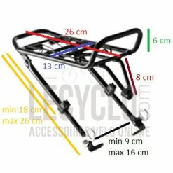 Ostand Porte Bagage Avant Ou Arrière Pour Vélo 6 Ostand Porte Bagage Avant Ou Arrière Pour Vélo -Promos Accessoires guidon Magasin porte bagage avant ou arriere pour velo full 3