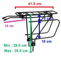 Promos Accessoires guidon Magasin -Promos Accessoires guidon Magasin porte bagage avec rails pour sacoches velo 24 a 29 pouces full 2