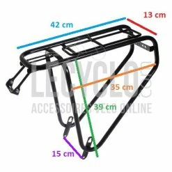 Porte Bagage Noir Charge 35 Kg Vélo Steco -Promos Accessoires guidon Magasin porte bagage noir charge 35 kg velo steco full 3