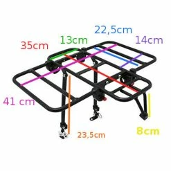 Newton Porte-bagages Vélo Avant à Plateforme Avec Côtés Rabattables -Promos Accessoires guidon Magasin porte bagages velo avant a plateforme avec cotes rabattables full 5