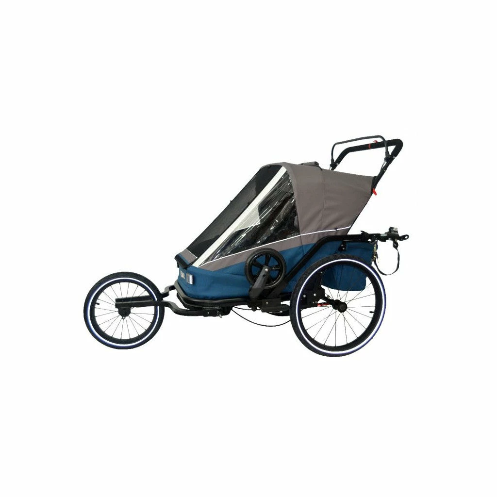 Remorque Vélo Enfant Poussette 2 Places 3-In-1 Ax.Bike 2 Remorque Vélo Enfant Poussette 2 Places 3-In-1 Ax.Bike – Image 2