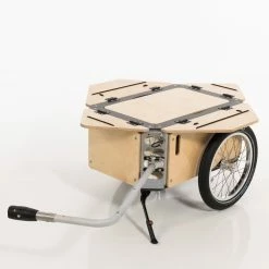 Remorque Vélo Bois Avec Coffre Modulable Flos 2425 Carette -Promos Accessoires guidon Magasin remorque velo carette flos 4