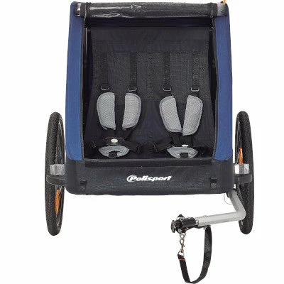 Remorque Vélo Enfant 2 Places Pliable Avec Suspension Polisport 2 Remorque Vélo Enfant 2 Places Pliable Avec Suspension Polisport – Image 2