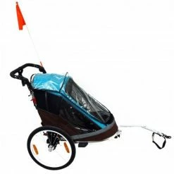 Remorque Vélo Pliable Pour 2 Enfants Maxxus -Promos Accessoires guidon Magasin remorque velo pliable pour 2 enfants maxxus full 5