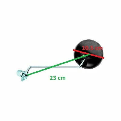 Messingschlager Rétroviseur Pour Vélo Avec Bras Long Et Grand Miroir 105 Mm 2 Messingschlager Rétroviseur Pour Vélo Avec Bras Long Et Grand Miroir 105 Mm – Image 2